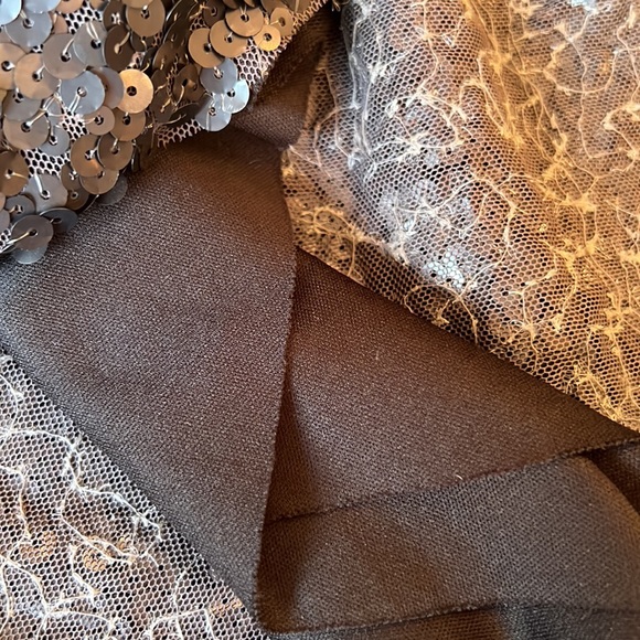 Sabine Black Sequin MIDI Skirt - Picture 4 of 5